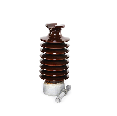Porcelain LP Voltage Power Pole Insulators Brown Station Post Insulator