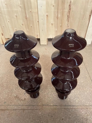 DIN Standard 30kV 250A Transformer Porcelain Bushing With Brown Glazed