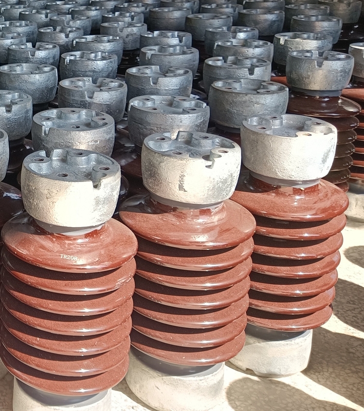 High Strength Station Post Porcelain Insulator ANSI TR-208 Brown Glaze