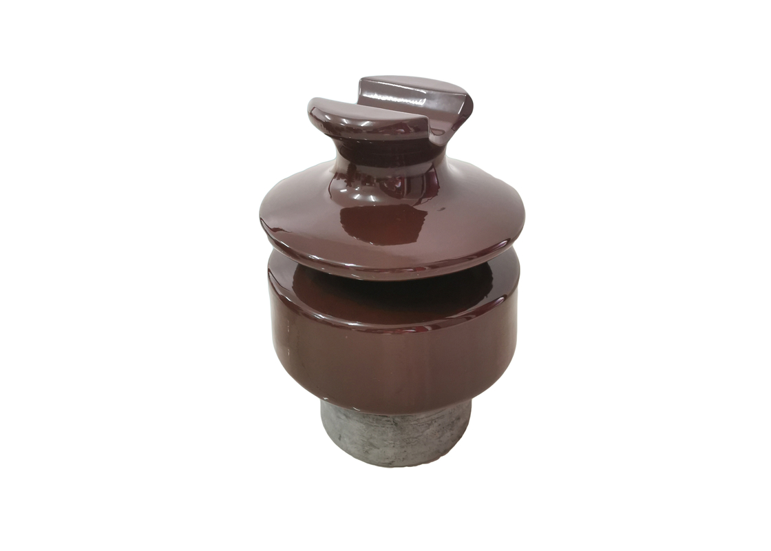 IEC Standard Brown Pin Type Porcelain Insulator With Hardwares