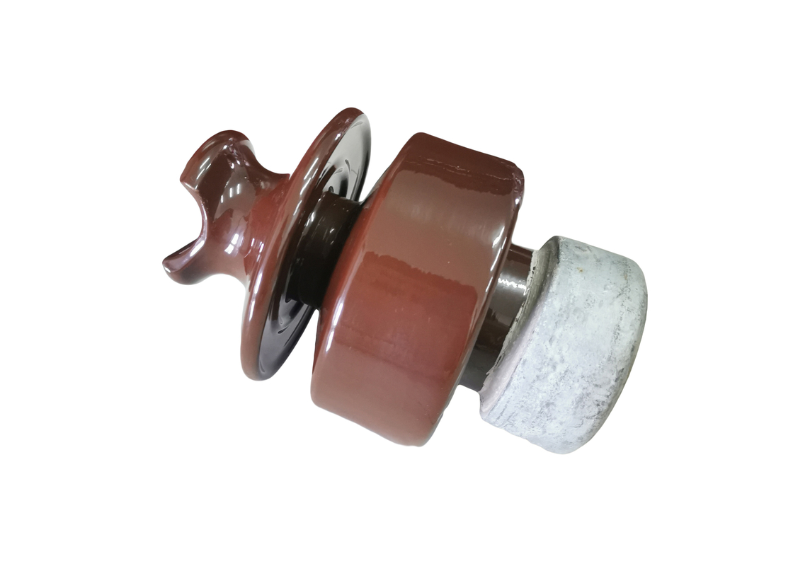 IEC Standard Brown Pin Type Porcelain Insulator With Hardwares