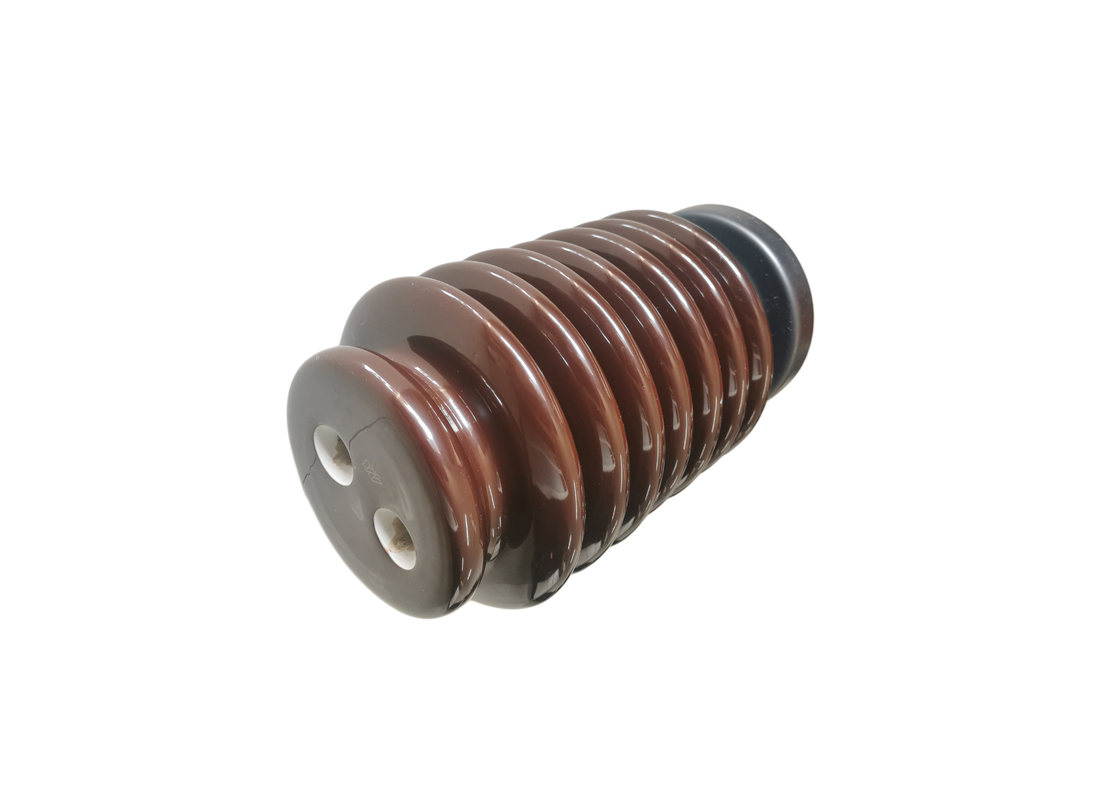 Semi Conductive Height 210mm IEC 60168 Porcelain Standoff Insulators