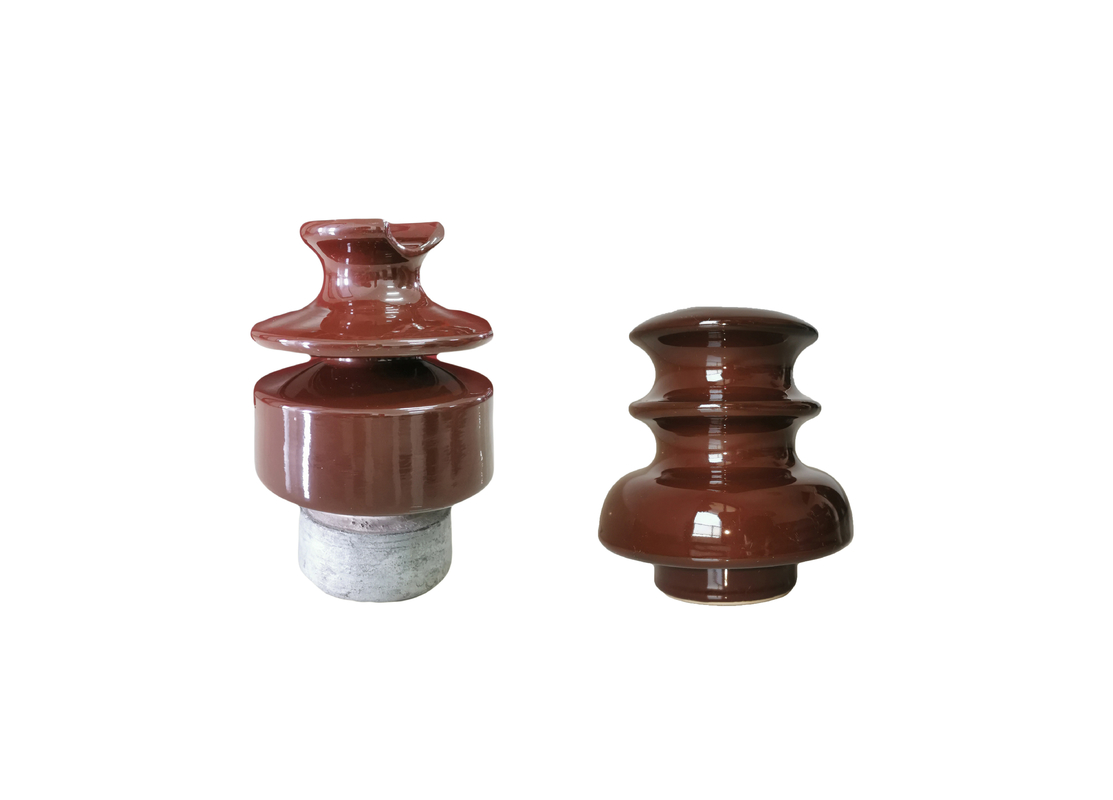 IEC Standard Brown Pin Type Porcelain Insulator With Hardwares