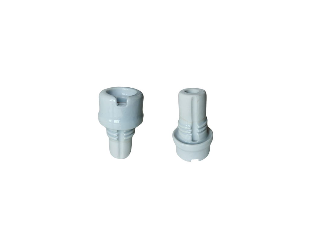 Gray ANSI 1.2kV Ceramic Insulators On Power Lines