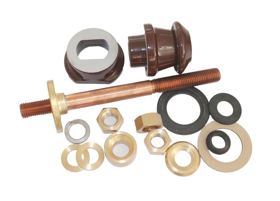Porcelain DT1-250A Bushing Assembly With Copper Busbar