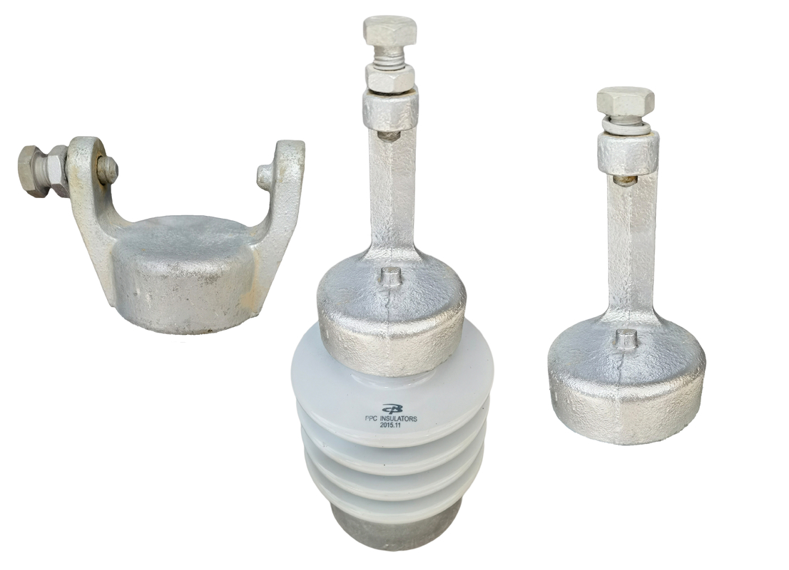Light Gray Line Post Porcelain Insulators ANSI