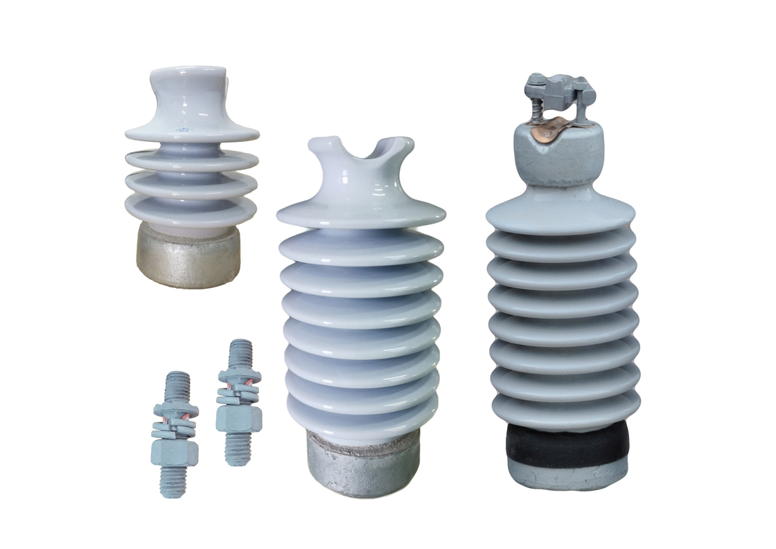 Light Gray ANSI 57-3 12.5kN Line Post Insulators With Short Stud