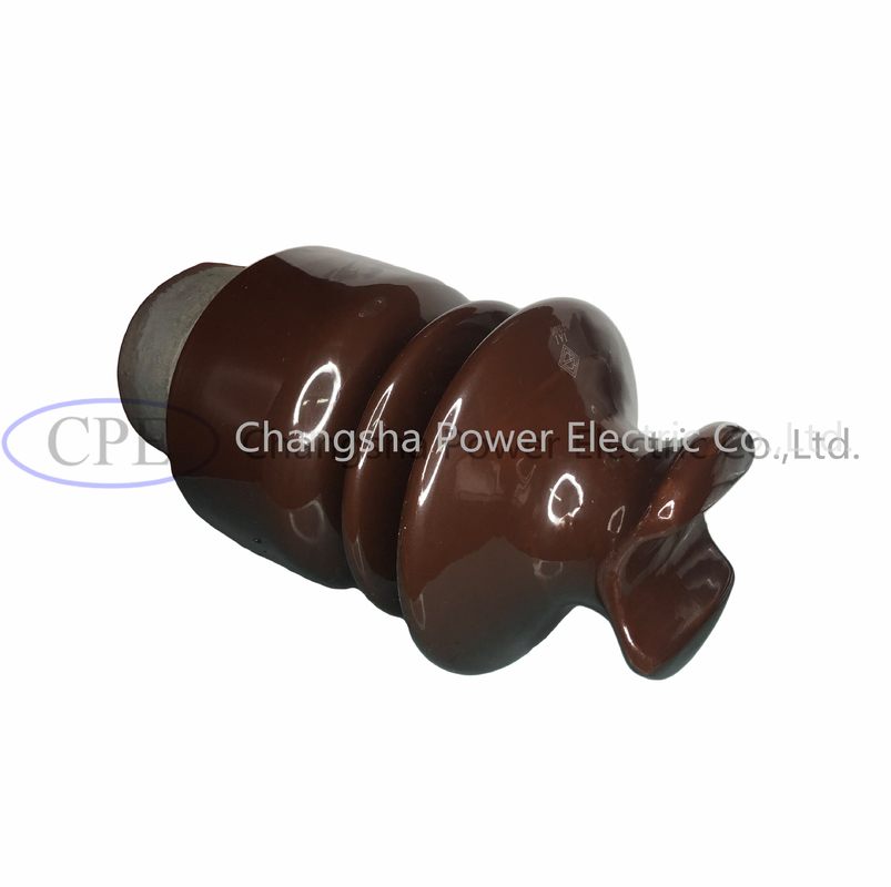 ODM Brown Glazed Porcelain Pin Post Insulator With Hardware