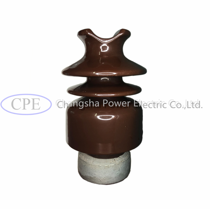 ODM Brown Glazed Porcelain Pin Post Insulator With Hardware