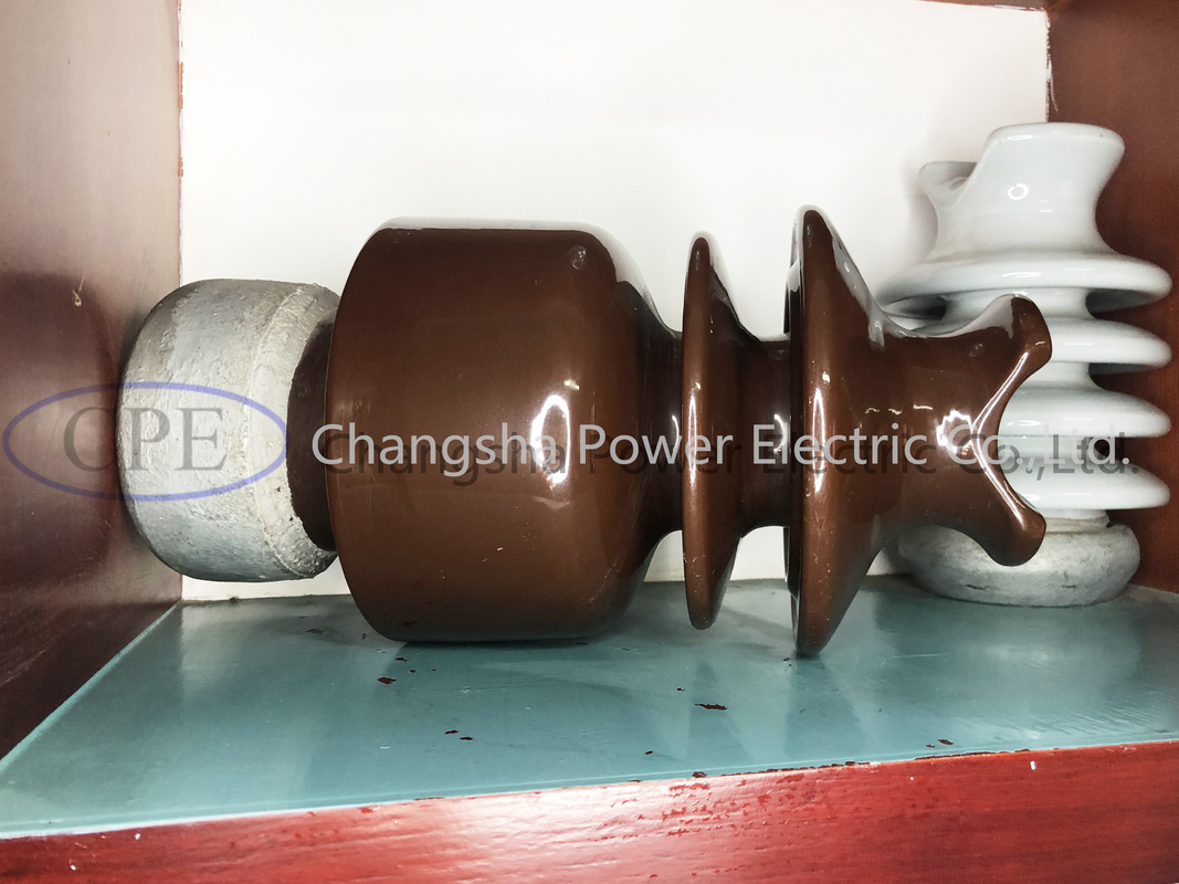ODM Brown Glazed Porcelain Pin Post Insulator With Hardware