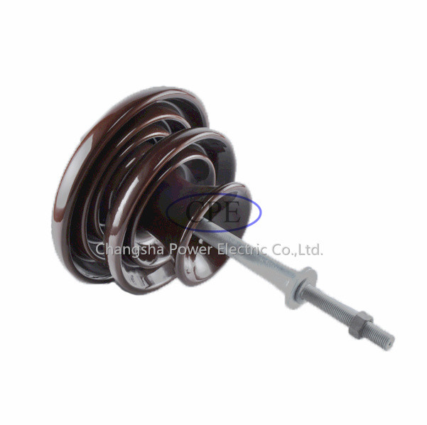 33kv P-33-Y Brown Porcelain Pin Insulators For Distribution Lines