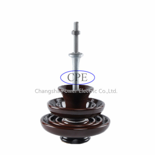 33kv P-33-Y Brown Porcelain Pin Insulators For Distribution Lines