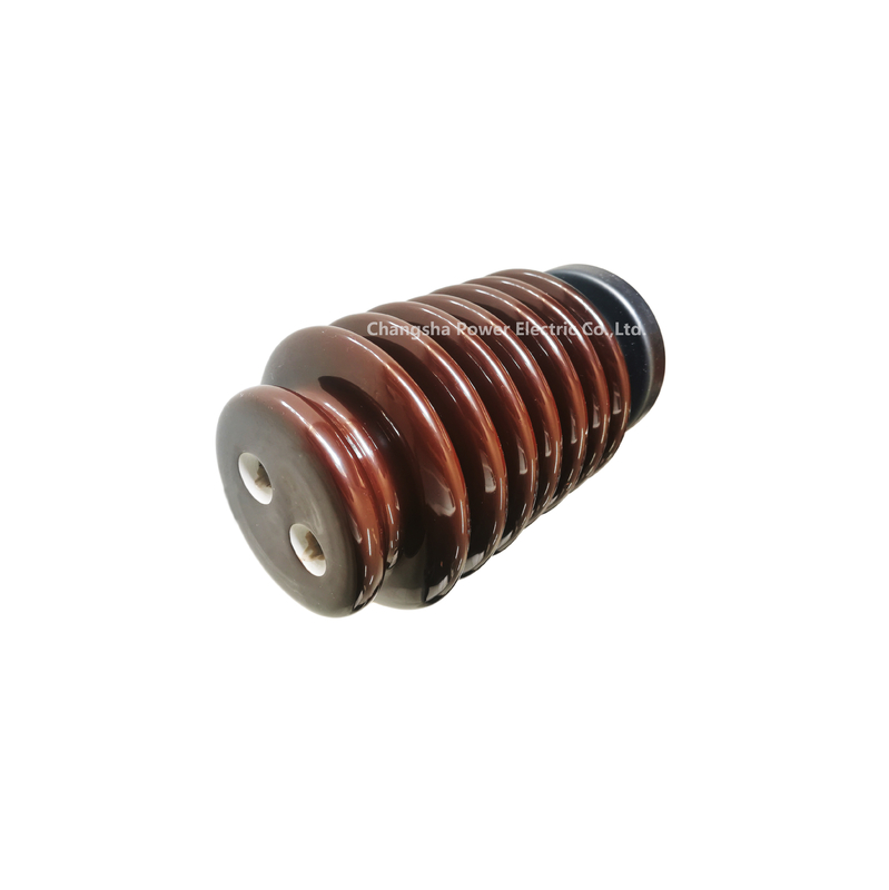 Semi Conductive Porcelain Standoff Insulators OEM Height 210mm IEC 60168