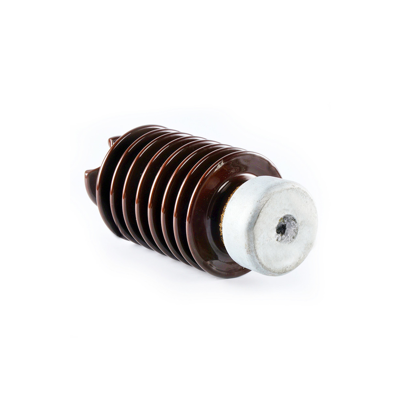 Porcelain LP Voltage Power Pole Insulators Brown Station Post Insulator