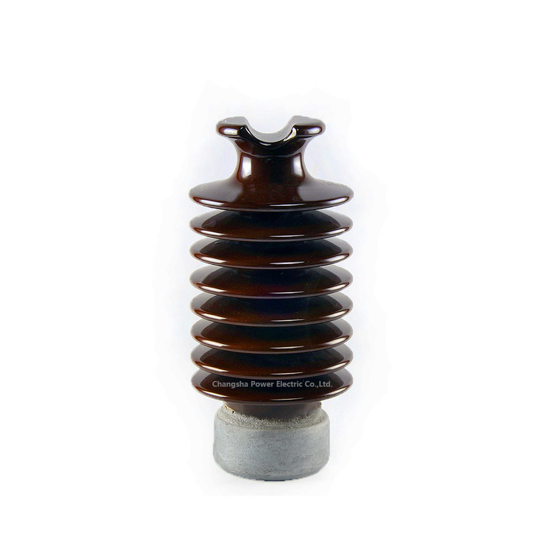 Porcelain LP Voltage Power Pole Insulators Brown Station Post Insulator