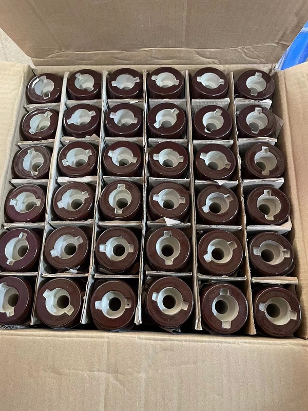 1kV 200A Porcelain OEM Draw Lead Transformer Bushing Brown Glazed