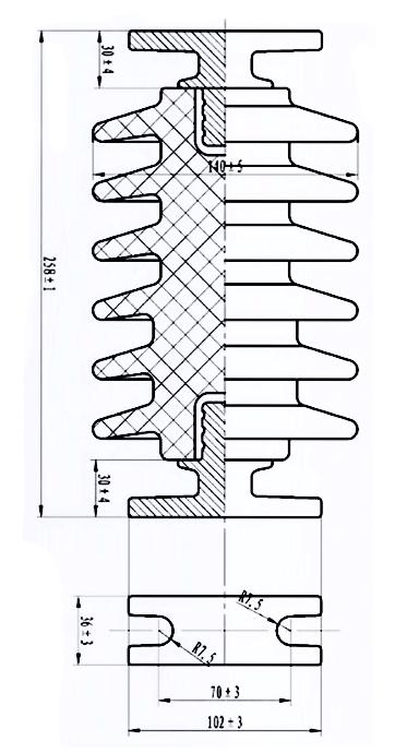 P-80 High Voltage ANSI Line Post Porcelain Insulators Outdoor